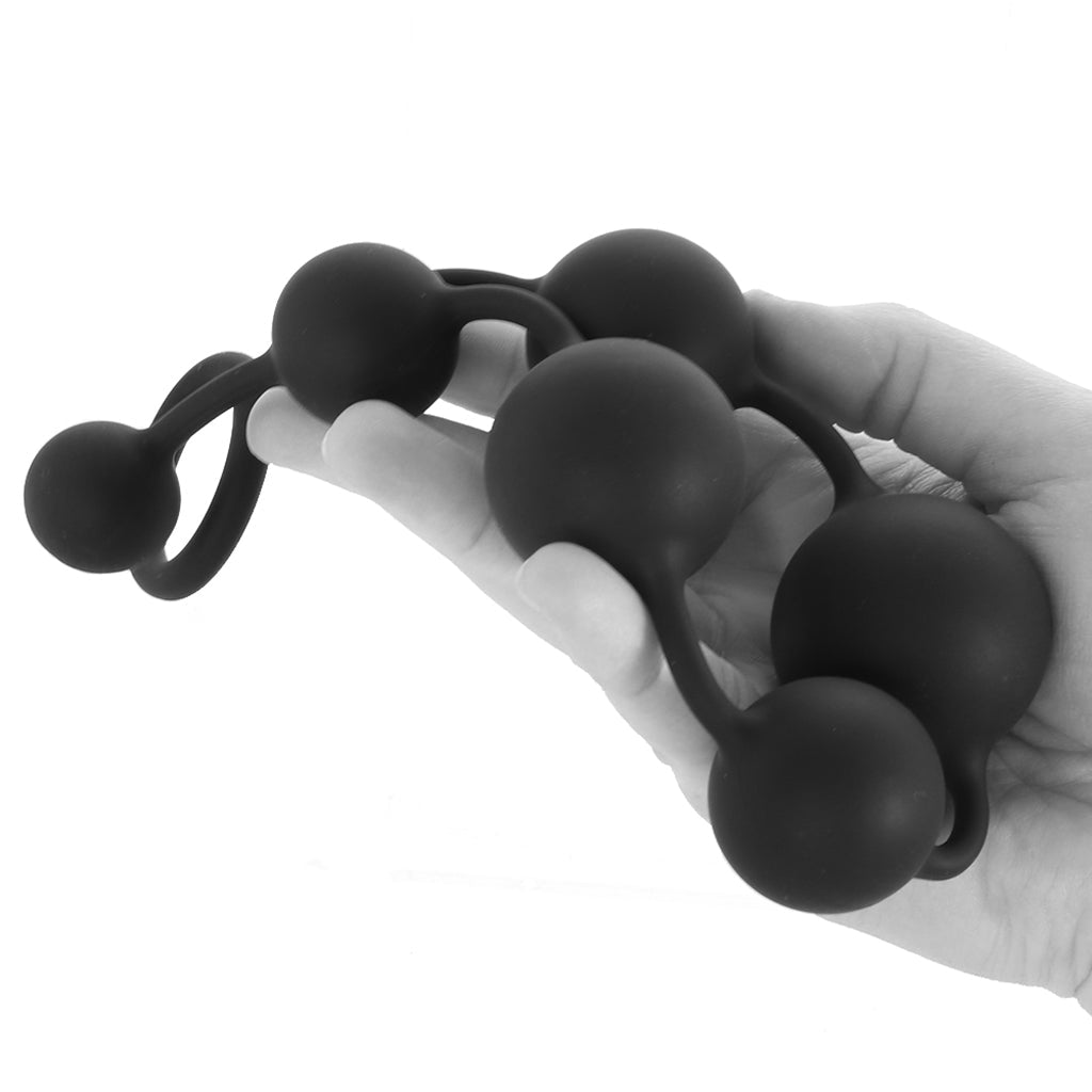 Anal Adventures Platinum Large Silicone Anal Beads - Tophatter's Adult Products Anal Sex Toys > Anal Beads - Tophatter Daily Deals