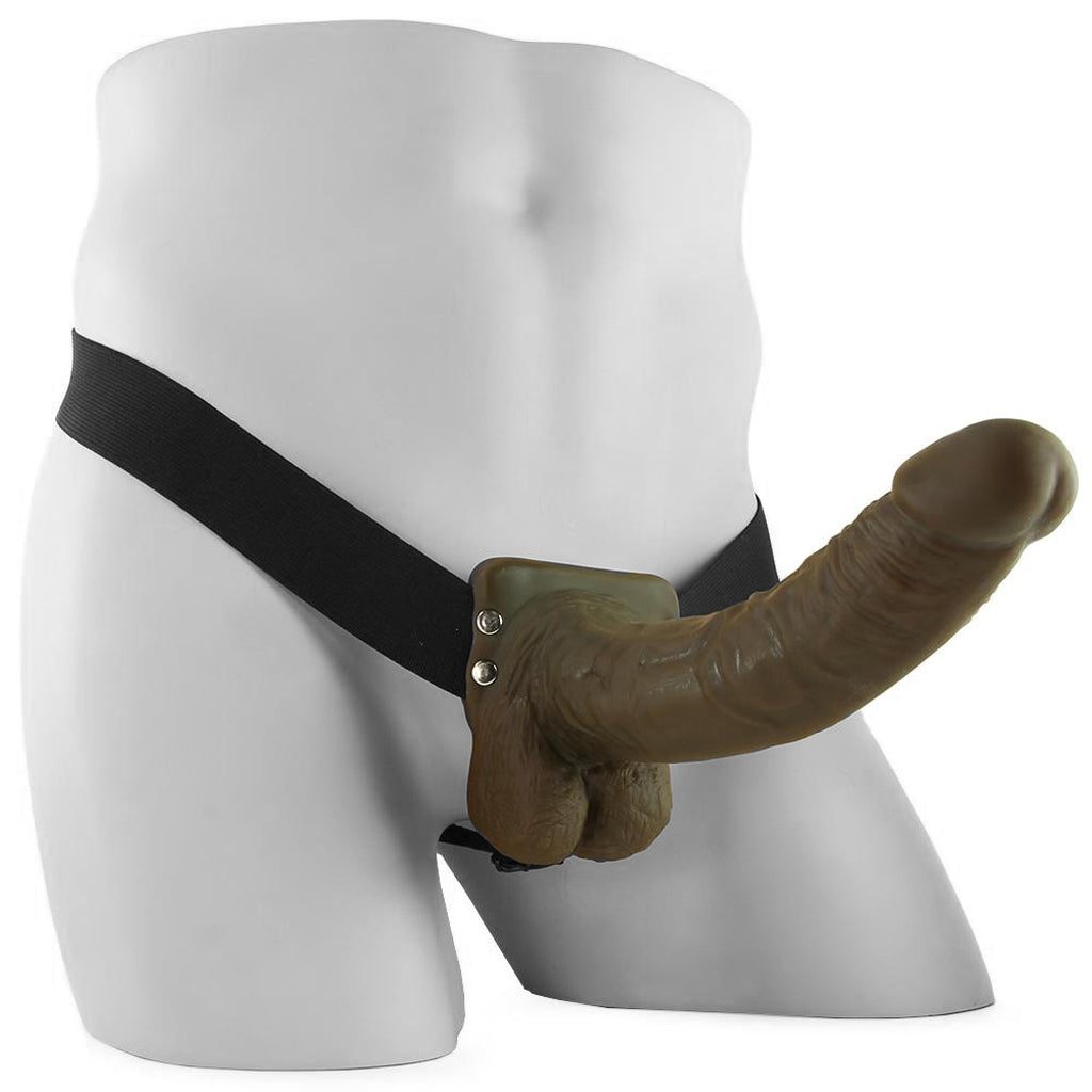 Fetish Fantasy 9 Inch Hollow Strap-On with Balls in Chocola Dildo Sex Toys > Strap-On and Harnesses - Tophatter Daily Deals