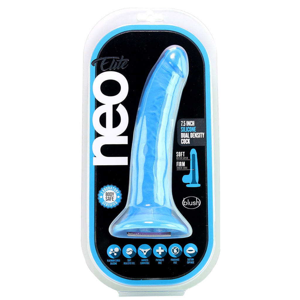 Neo Elite 7.5 Inch Dual Density Silicone Cock in Blue Dildo Sex Toys > Realistic Dildos - Tophatter Daily Deals