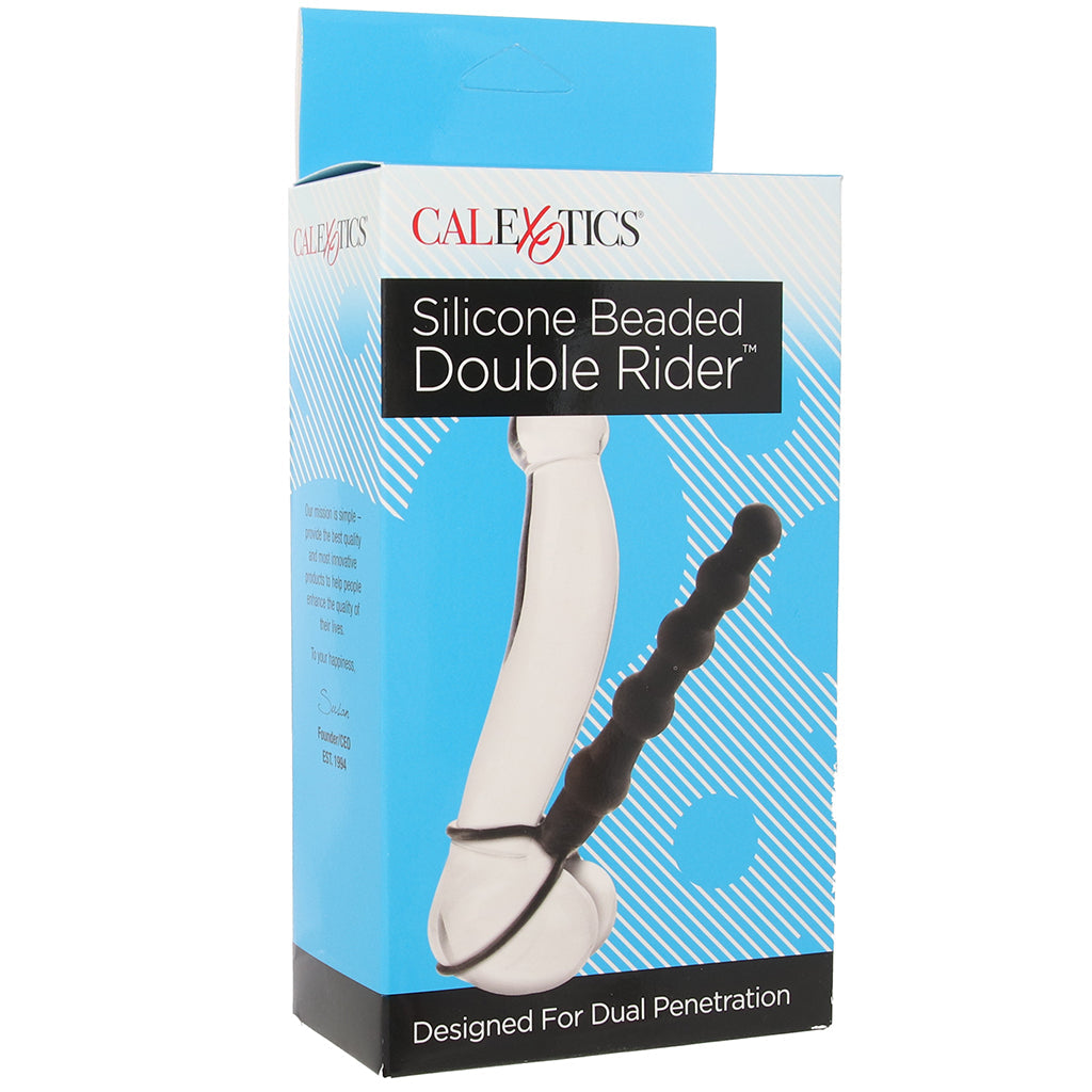 Silicone Beaded Double Rider in Black Anal Sex Toys > Anal Beads - Tophatter Daily Deals
