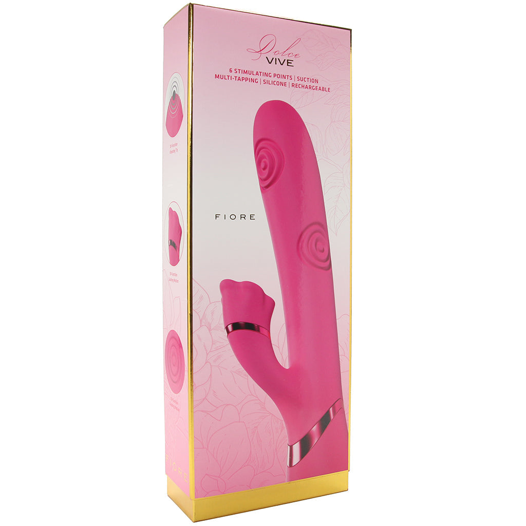 Dolce Vive Fiore Air Wave Tapping Rabbit Vibe - Tophatter's Adult Sex Toys Online Vibrators > Rabbit Vibrators - Tophatter Daily Deals