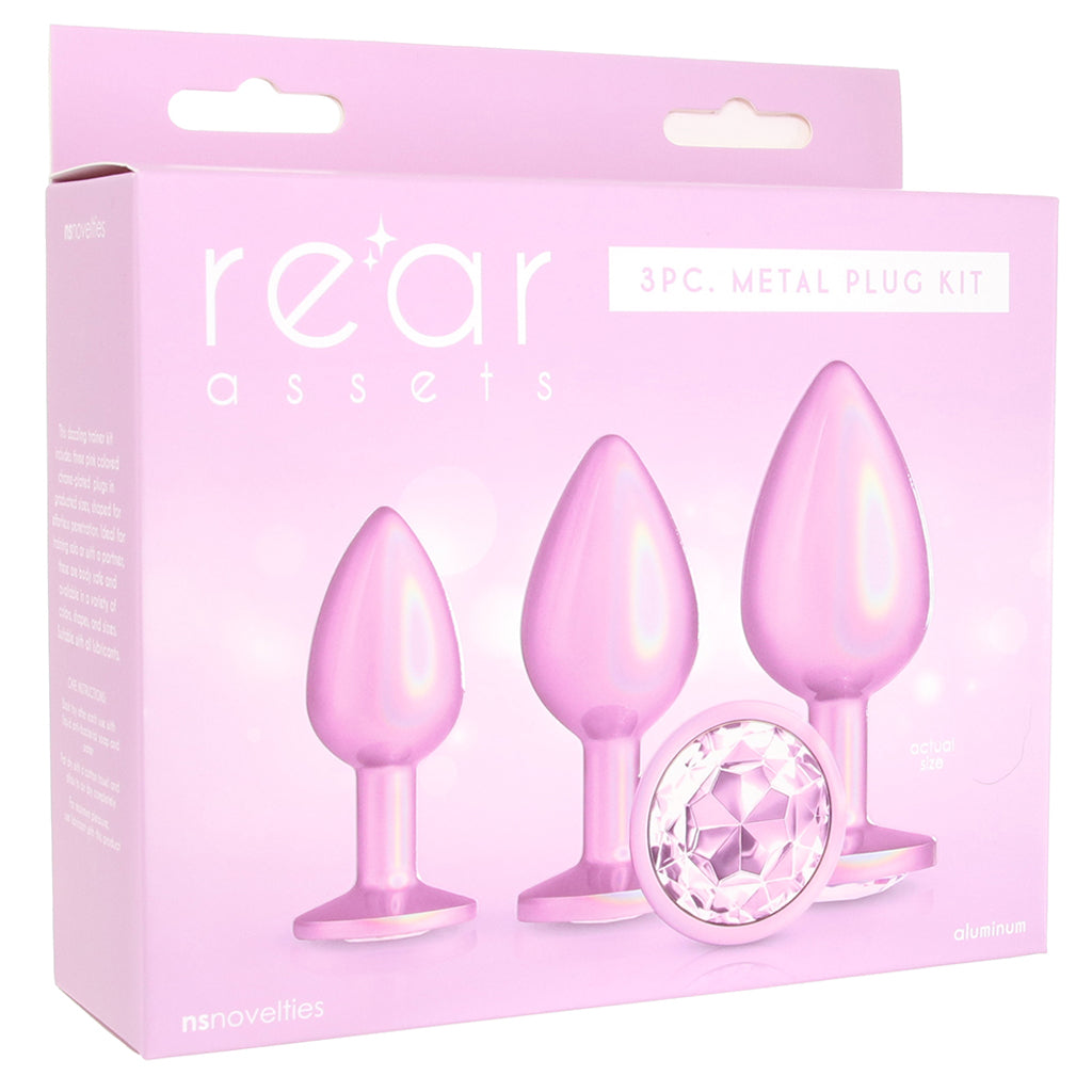 Rear Assets 3 Piece Metal Plug Set - Tophatter's Adult Sex Toys Online Anal Sex Toys > Butt Plugs - Tophatter Daily Deals