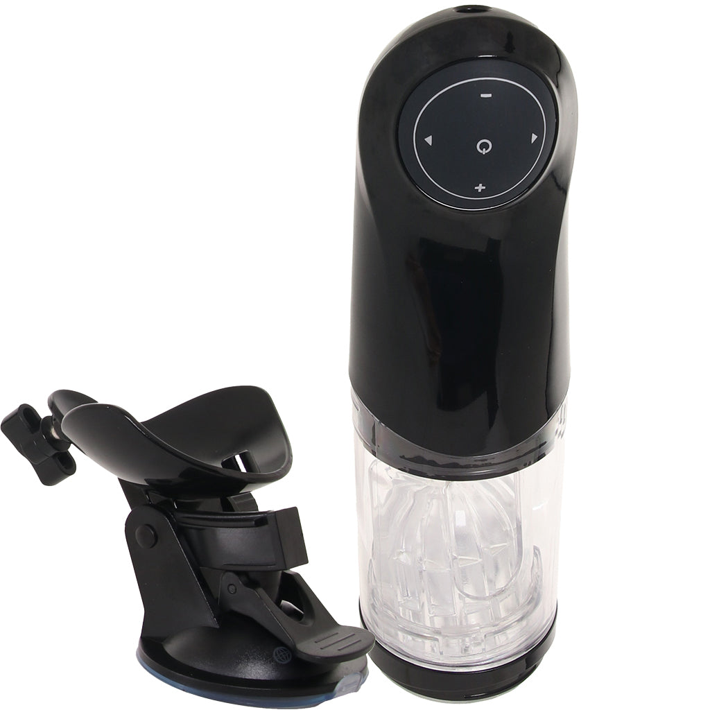 Extreme Mega-Bator Ass in Black/Clear Male Masturbators > Self-Contained Strokers - Tophatter Daily Deals