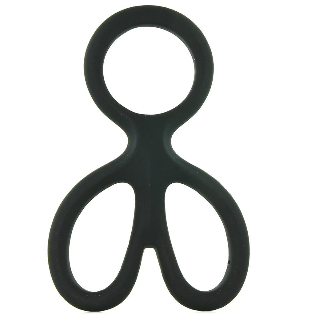 Silicone Ball Spreader in Black - Tophatter's Adult Products Bondage and Fetish > Cock and Ball Devices - Tophatter Daily Deals