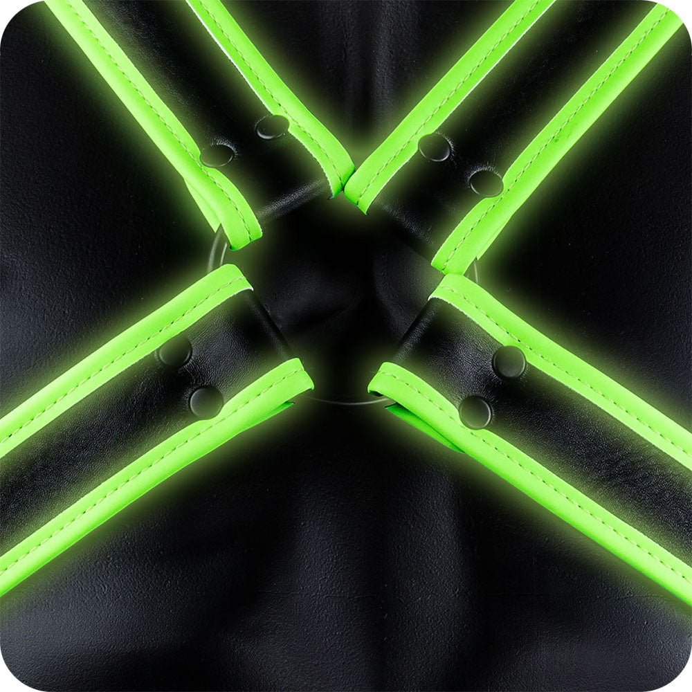 Ouch! Glow In The Dark Cross Harness /XL Bondage and Fetish > Men's Bondage Wear - Tophatter Daily Deals