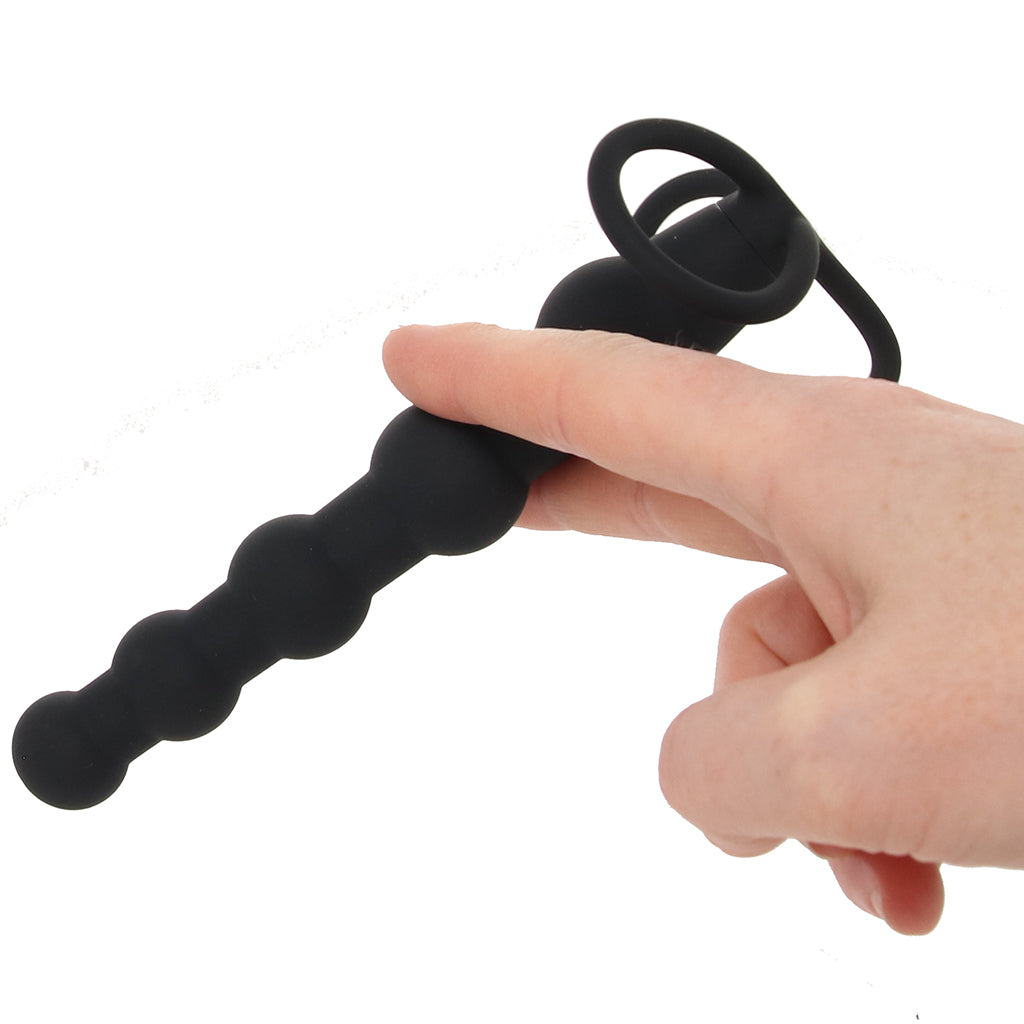 Silicone Beaded Double Rider in Black Anal Sex Toys > Anal Beads - Tophatter Daily Deals