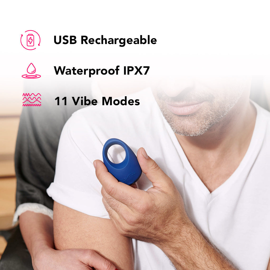 We-Vibe Pivot Vibrating Silicone Ring in Navy - Tophatter's Vibrator Deals Online Cock Rings - Tophatter Daily Deals