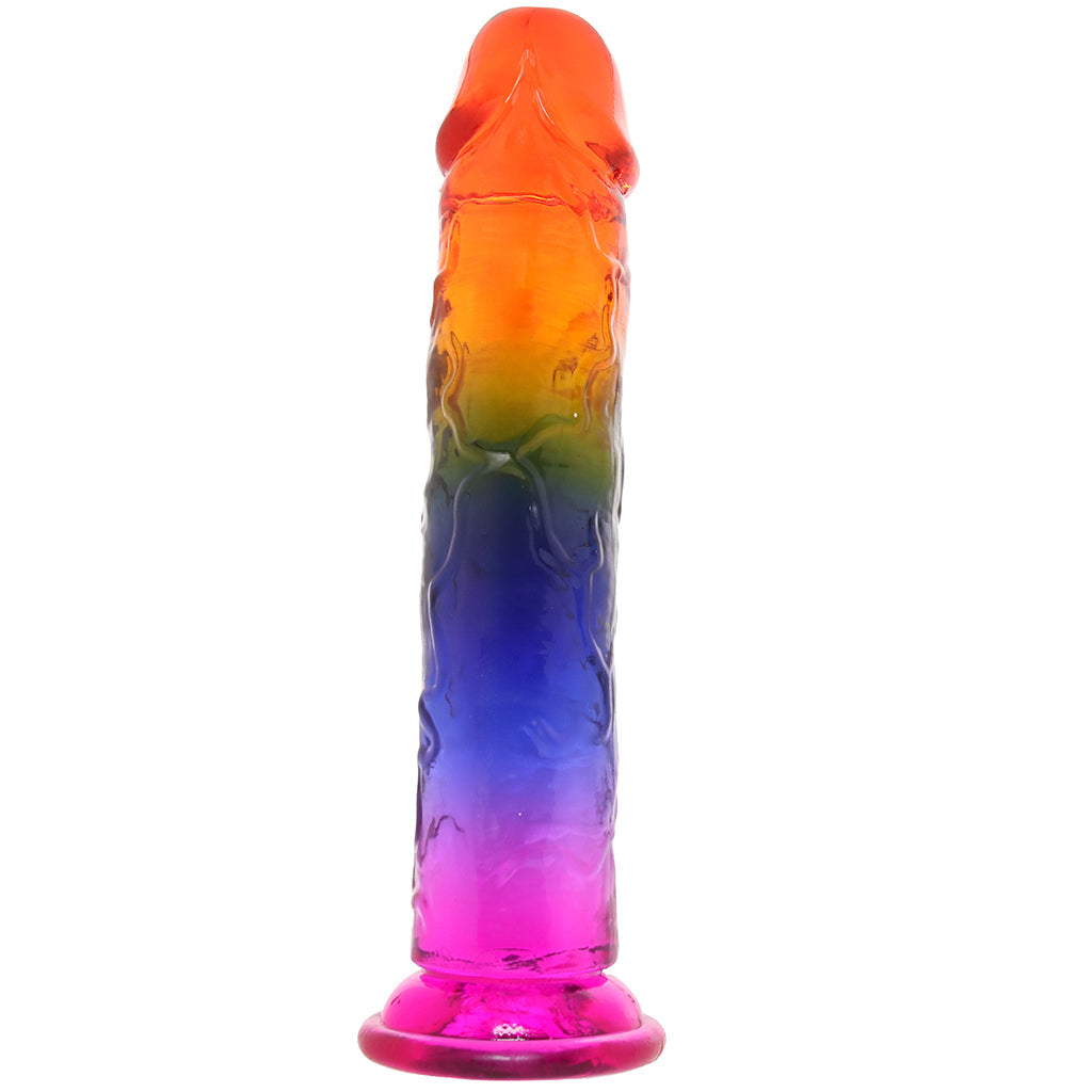 Crystal Jellies 8.5 Inch Classic Dildo in Rainbow Dildo Sex Toys > Realistic Dildos - Tophatter Daily Deals