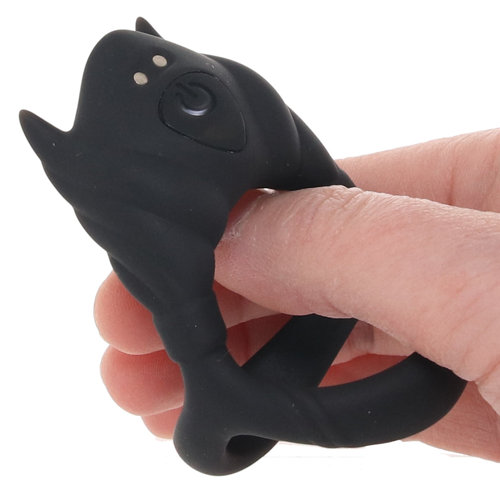 Rocky Silicone Vibrating Dual C-Ring Cock Rings - Tophatter Daily Deals