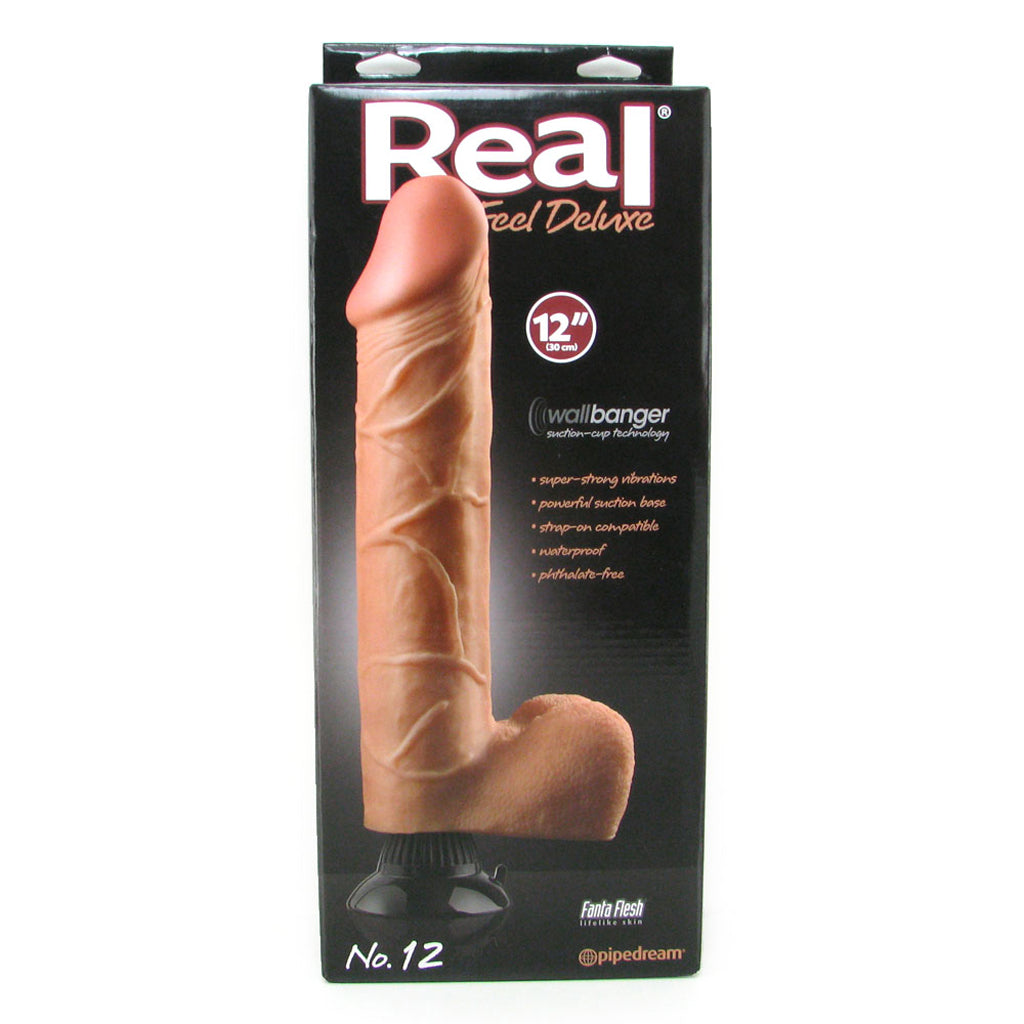 Real Feel Deluxe 12 Inch Vibrating Wall Banger Dildo in Lig - Tophatter's Vibrator Deals Online Vibrators > Realistic Vibrator Dildos - Tophatter Daily Deals