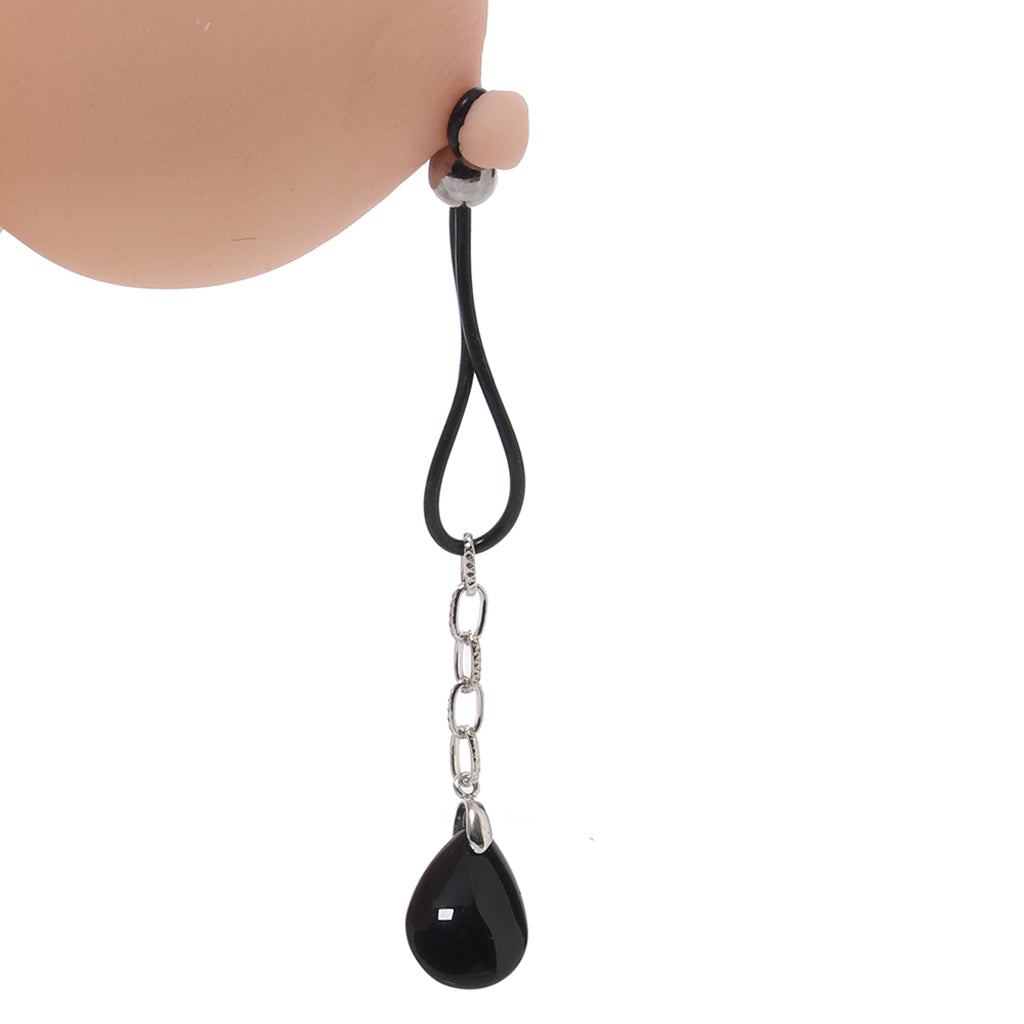 nipple play Non-Piercing Nipple Jewelry in Onyx - Tophatter's Adult Products Bondage and Fetish > Nipple Stimulators & Clamps - Tophatter Daily Deals