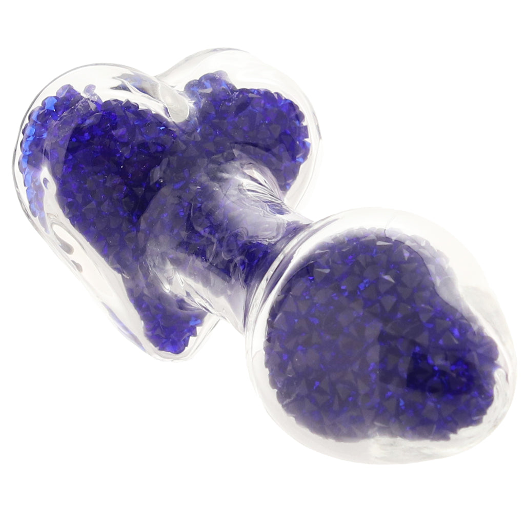 Oh My Gem Lustre Glass Butt Plug in Blue - Tophatter's Adult Sex Toys Online Anal Sex Toys > Butt Plugs - Tophatter Daily Deals