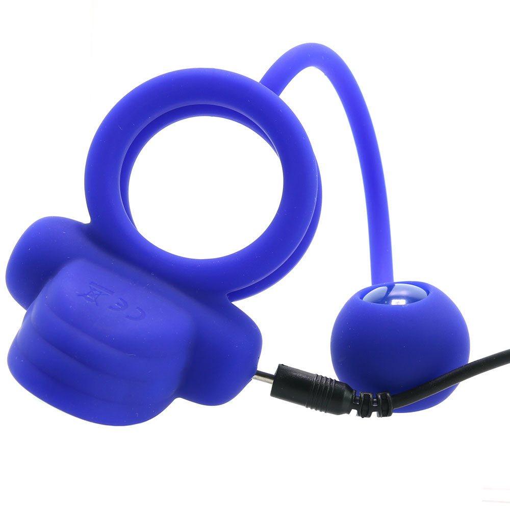 Dual Rockin' Rim Enhancer Cock Ring in Blue - Tophatter's Vibrator Deals Online Cock Rings - Tophatter Daily Deals