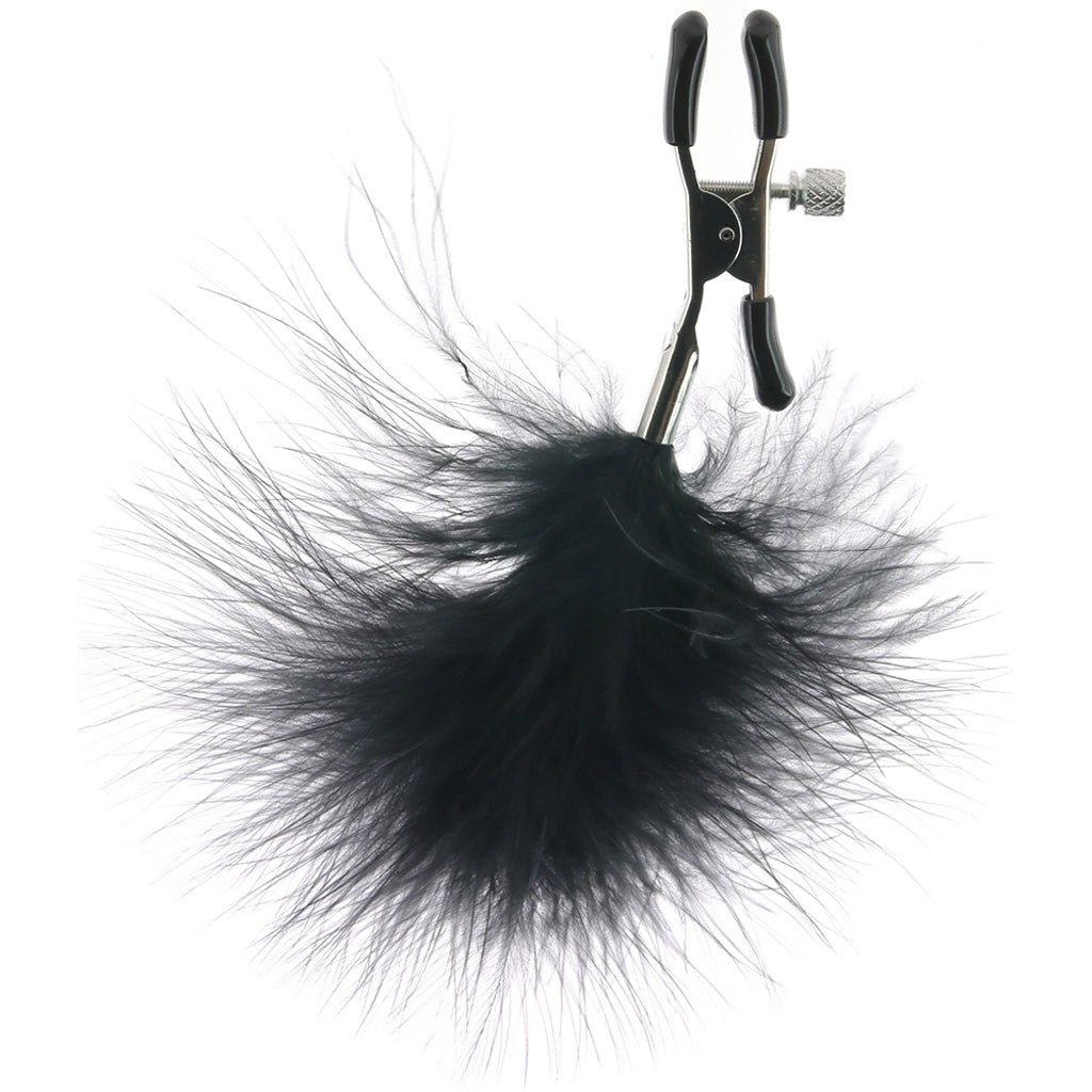 Feathered Nipple Clamps - Tophatter's Adult Products Bondage and Fetish > Nipple Stimulators & Clamps - Tophatter Daily Deals