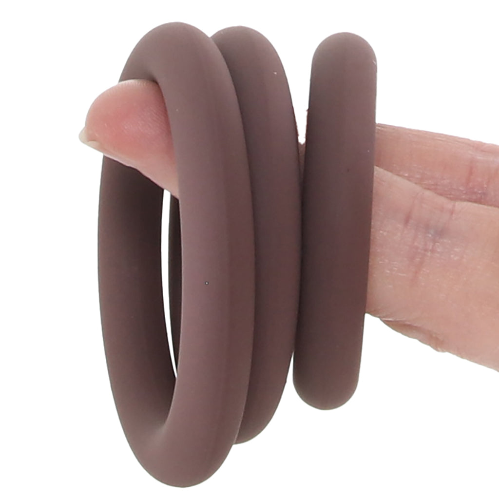 Jock Discreet Silicone Cock Ring Set in Dark - Tophatter's Adult Sex Toys Online Cock Rings - Tophatter Daily Deals