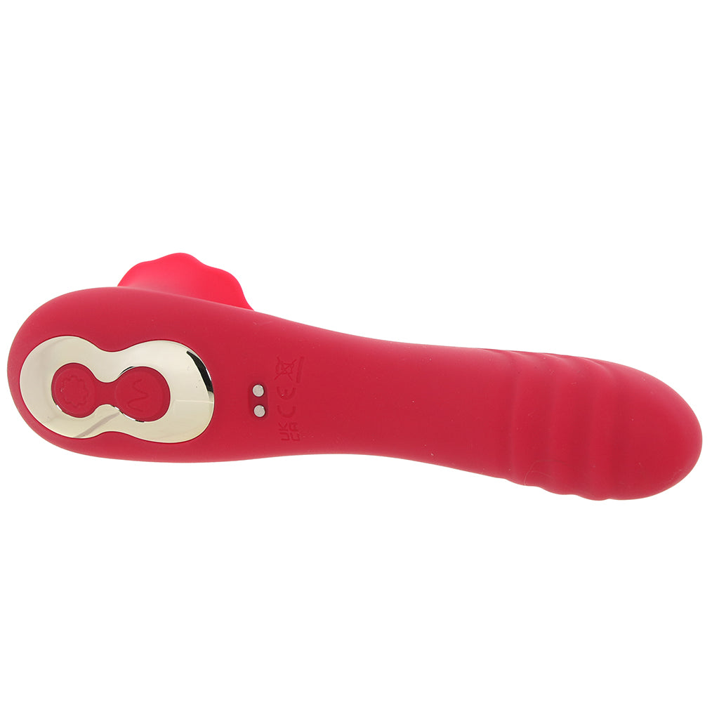 Secret Kisses Rose Quake Dual Ended Tapping Vibe Vibrators > G-Spot Vibrators - Tophatter Daily Deals