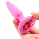 Glams Mini Pink Gem Silicone Butt Plug Anal Sex Toys > Butt Plugs - Tophatter Daily Deals