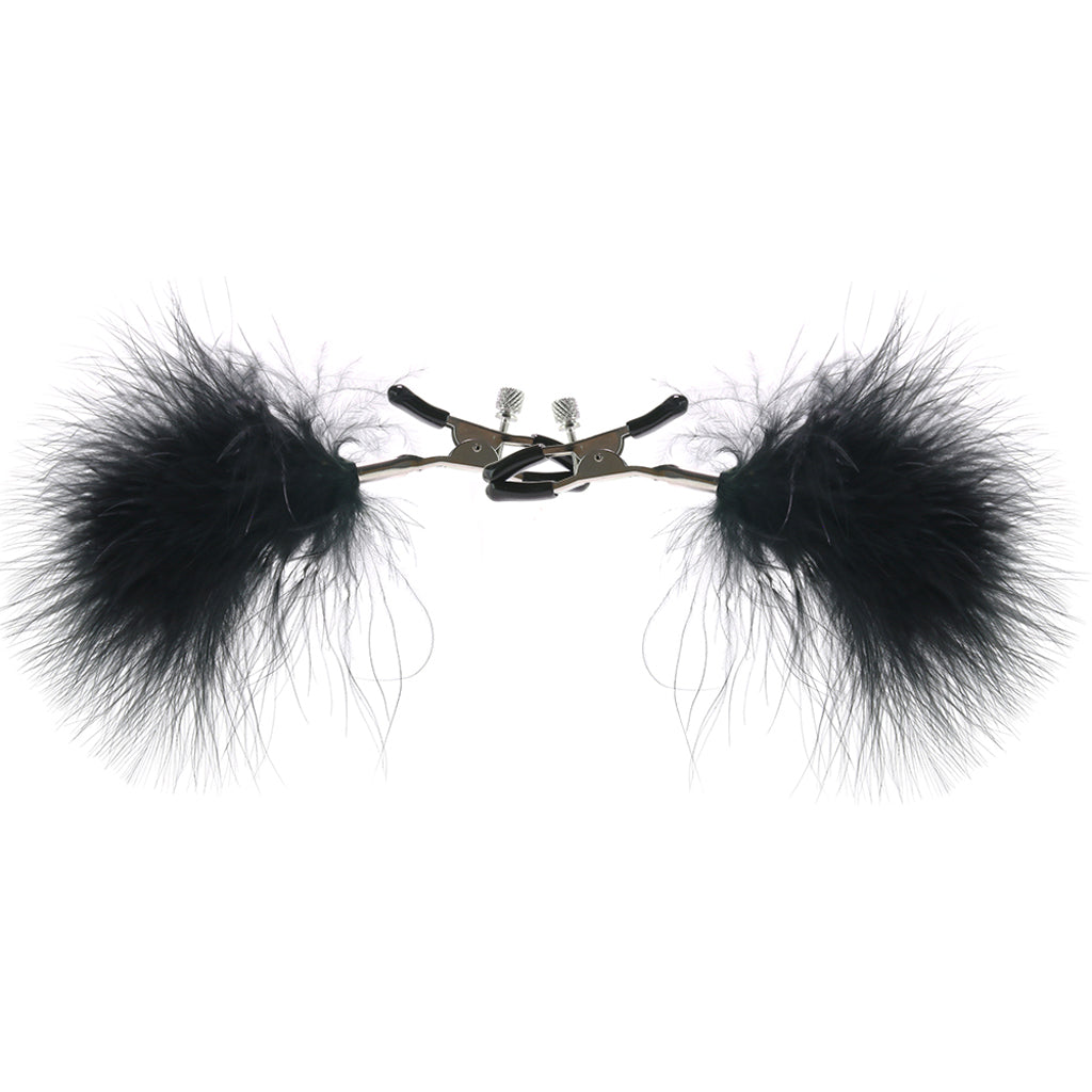 Feathered Nipple Clamps - Tophatter's Adult Products Bondage and Fetish > Nipple Stimulators & Clamps - Tophatter Daily Deals