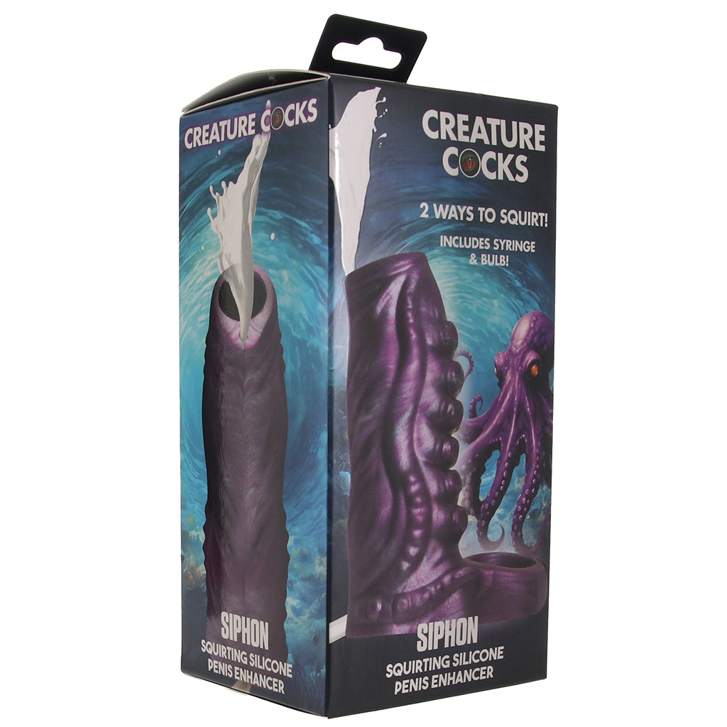 Creature Cocks Tentacle Squirting Enhancer in Purple - Tophatter's Adult Sex Toys Online Male Enhancement > Extenders and Sleeves - Tophatter Daily Deals