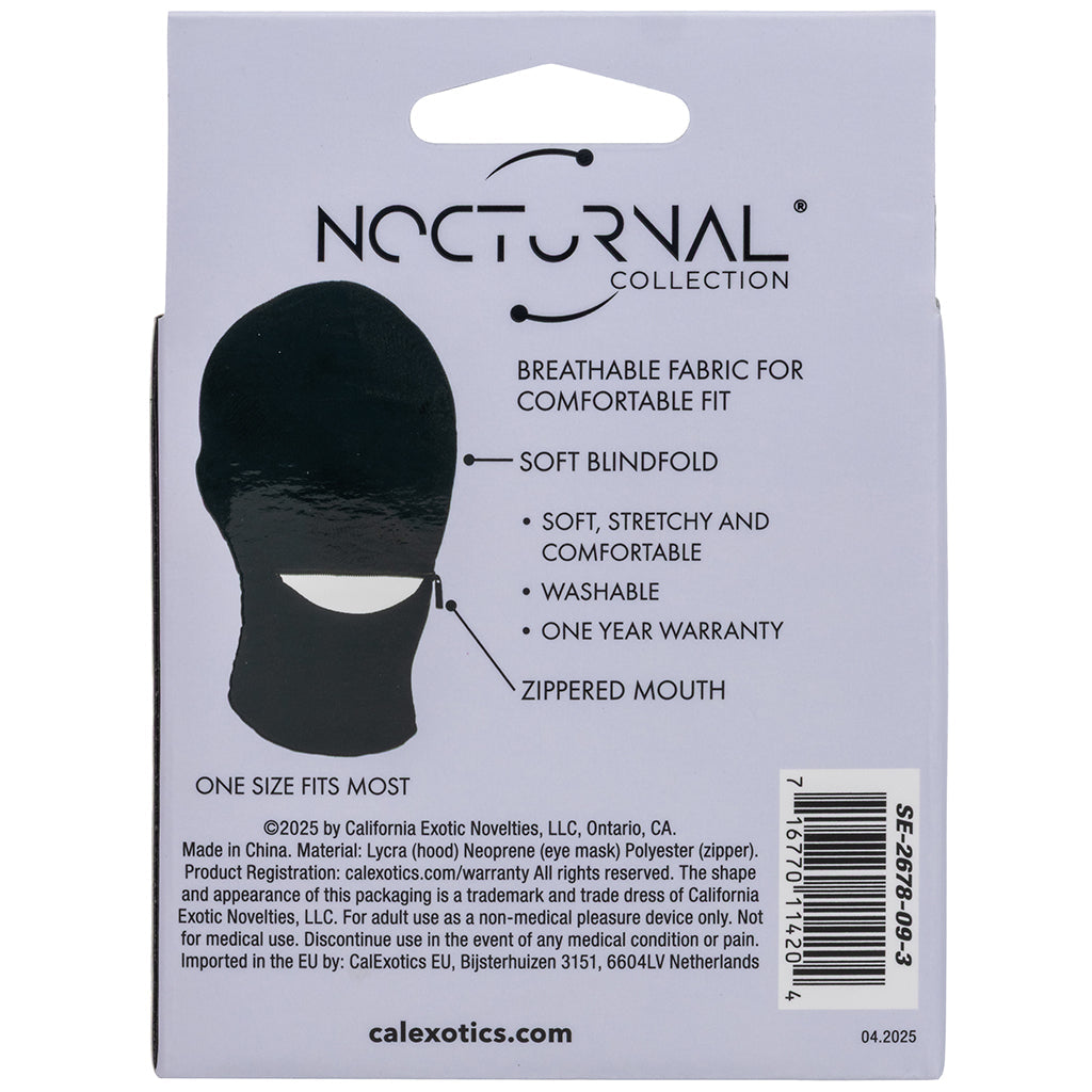 Nocturnal Collection Breathable Fetish Hood Bondage and Fetish > Pleasure Masks and Dress Up Play - Tophatter Daily Deals