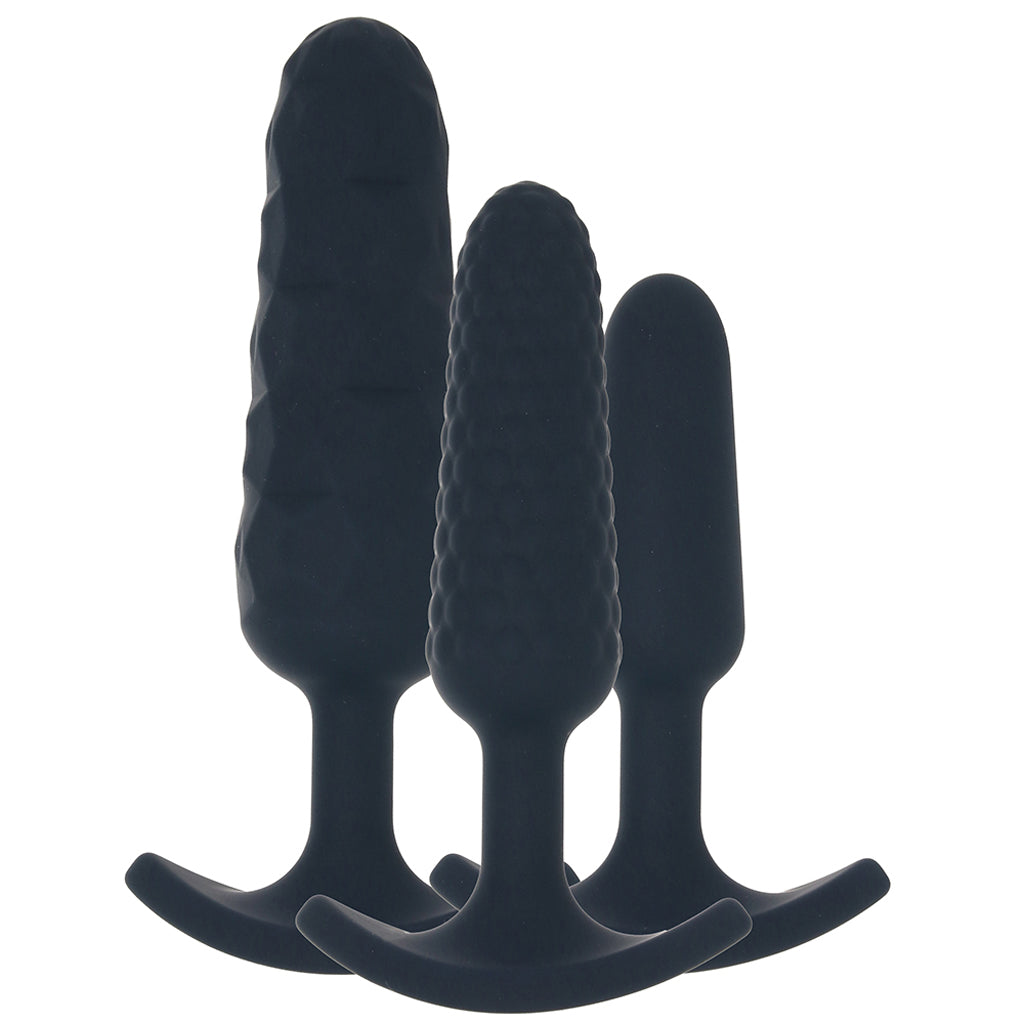 Trio Weighted Butt Plug Kit in Black - Tophatter's Adult Sex Toys Online Anal Sex Toys > Butt Plugs - Tophatter Daily Deals