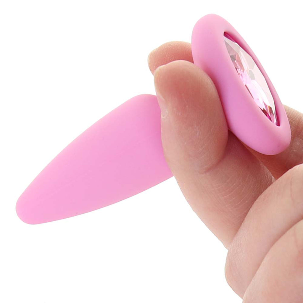 First Time Crystal Booty Anal Plug Set in Pink - Tophatter's Adult Products Anal Sex Toys > Butt Plugs - Tophatter Daily Deals