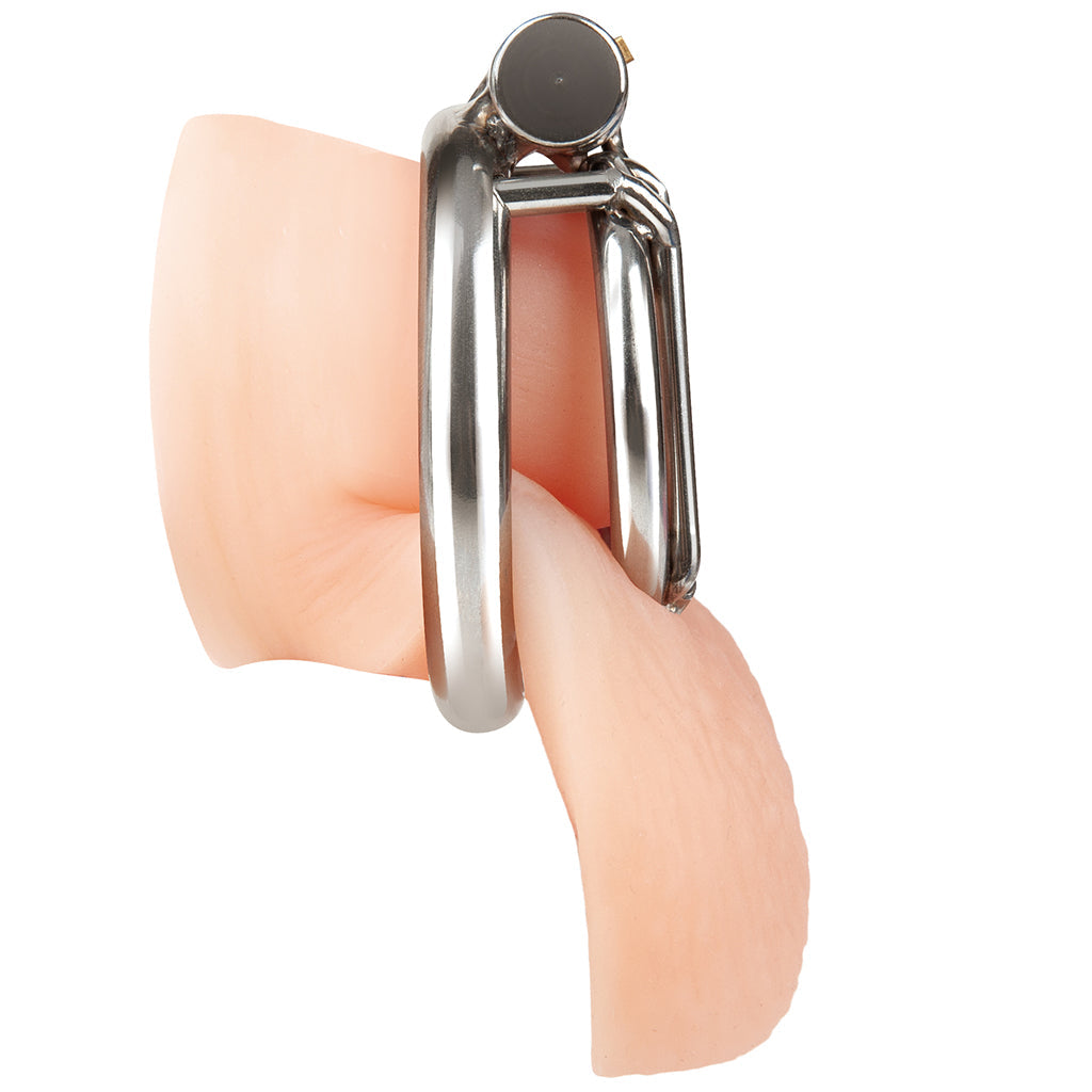 Blueline Stainless Steel Inverted Micro Jail Time Cock Cage Bondage and Fetish > Cock and Ball Devices - Tophatter Daily Deals