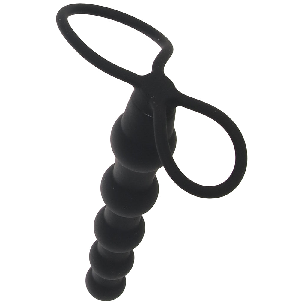 Silicone Beaded Double Rider in Black Anal Sex Toys > Anal Beads - Tophatter Daily Deals