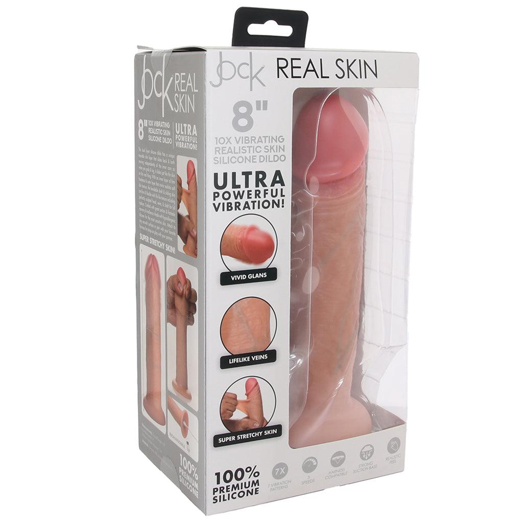 Jock Real Skin 8 Inch Vibrating Dildo Vibrators > Realistic Vibrator Dildos - Tophatter Daily Deals