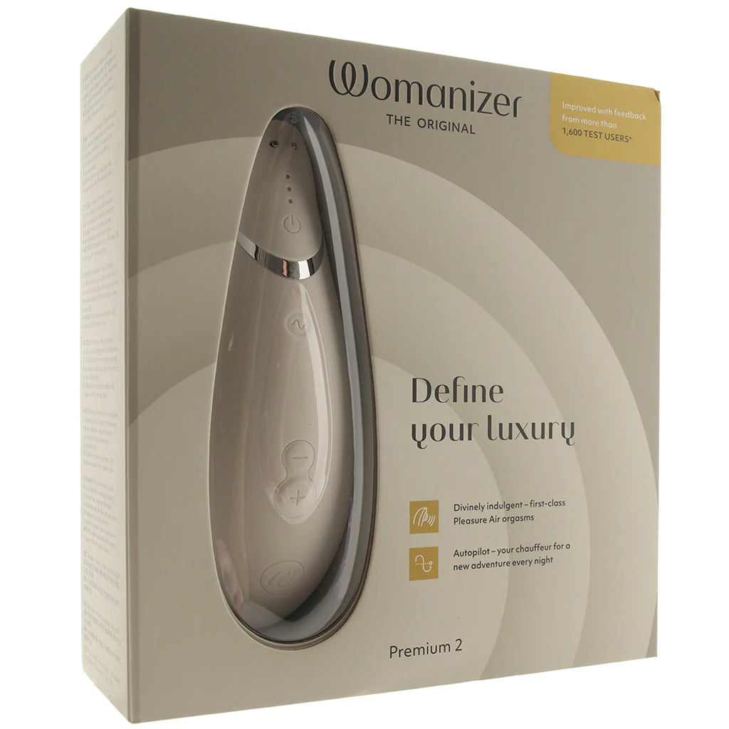 Womanizer Premium 2 Pleasure Air Stimulator in Gray Vibrators > Clitoral Stimulators - Tophatter Daily Deals