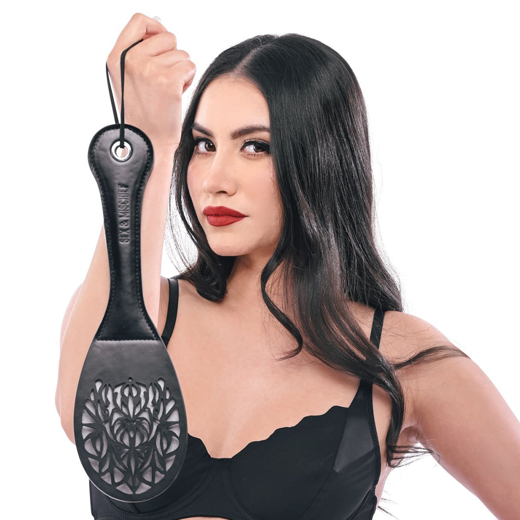 Sex & Mischief Lace Impression Spanker Paddle Bondage and Fetish > Whips and Crops - Tophatter Daily Deals