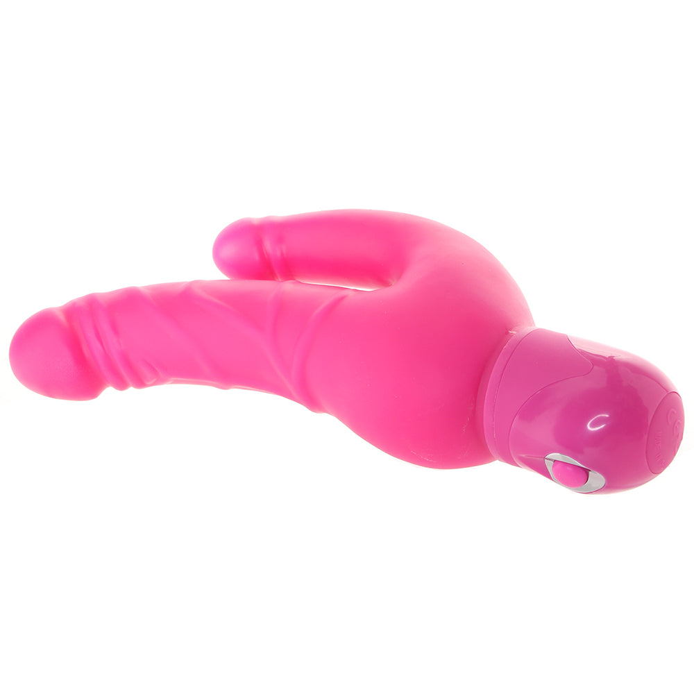 Bendie Stud Over & Under Vibe in Pink - Tophatter's Adult Sex Toys Online Vibrators > Double Penetration - Tophatter Daily Deals