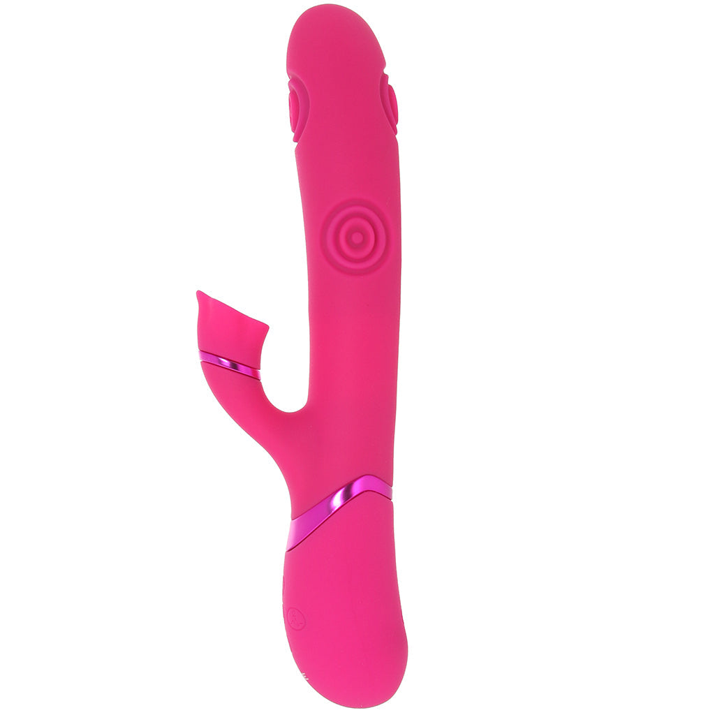 Dolce Vive Fiore Air Wave Tapping Rabbit Vibe - Tophatter's Adult Sex Toys Online Vibrators > Rabbit Vibrators - Tophatter Daily Deals