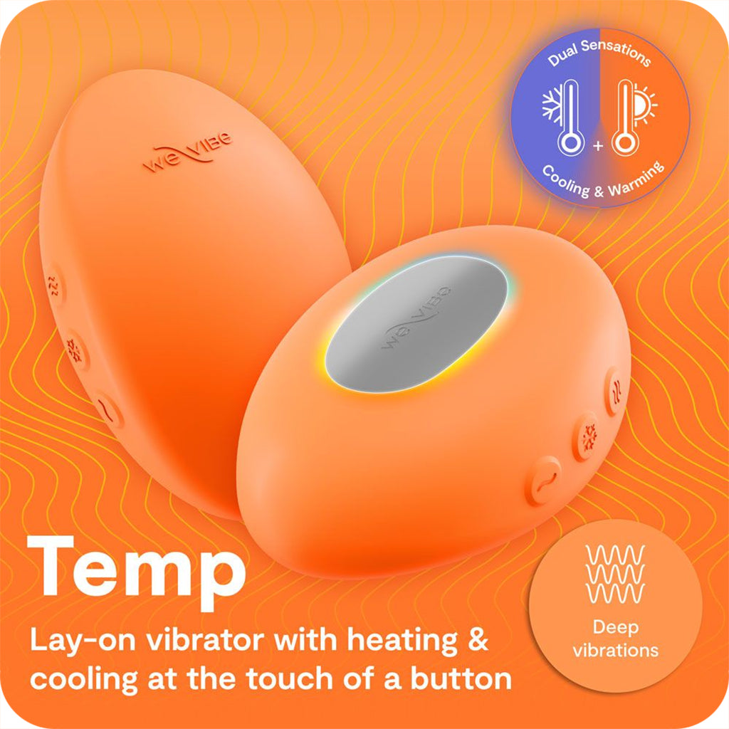 We-Vibe Temp Temperature Play Vibe in Tangerine - Tophatter's Vibrator Deals Online Vibrators > Clitoral Stimulators - Tophatter Daily Deals