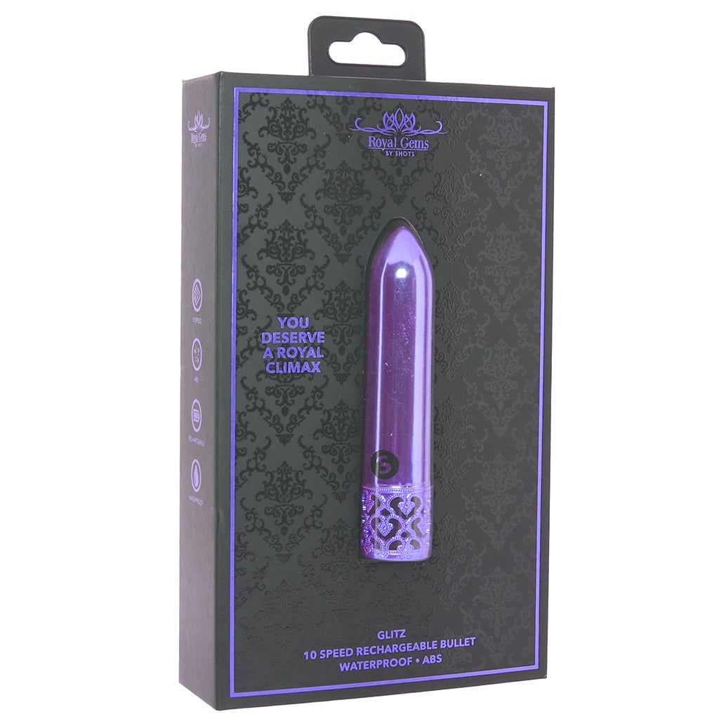 Royal Gems Glitz Bullet Vibe in Purple Vibrators > Bullet and Egg Vibrators - Tophatter Daily Deals