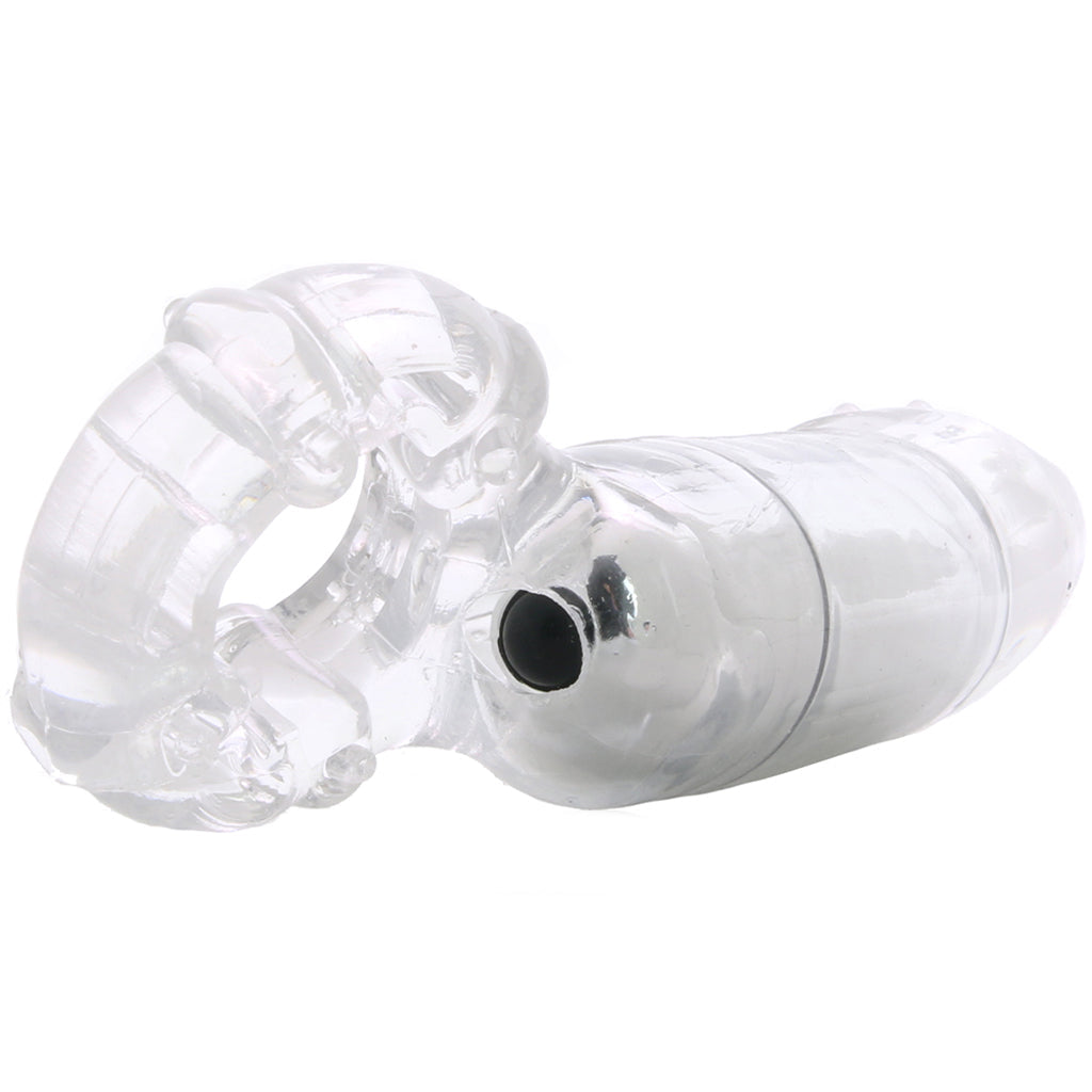 MachO Clitoral Massage Vibrating Cock Ring in Clear Cock Rings - Tophatter Daily Deals
