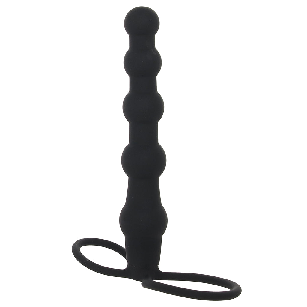 Silicone Beaded Double Rider in Black Anal Sex Toys > Anal Beads - Tophatter Daily Deals
