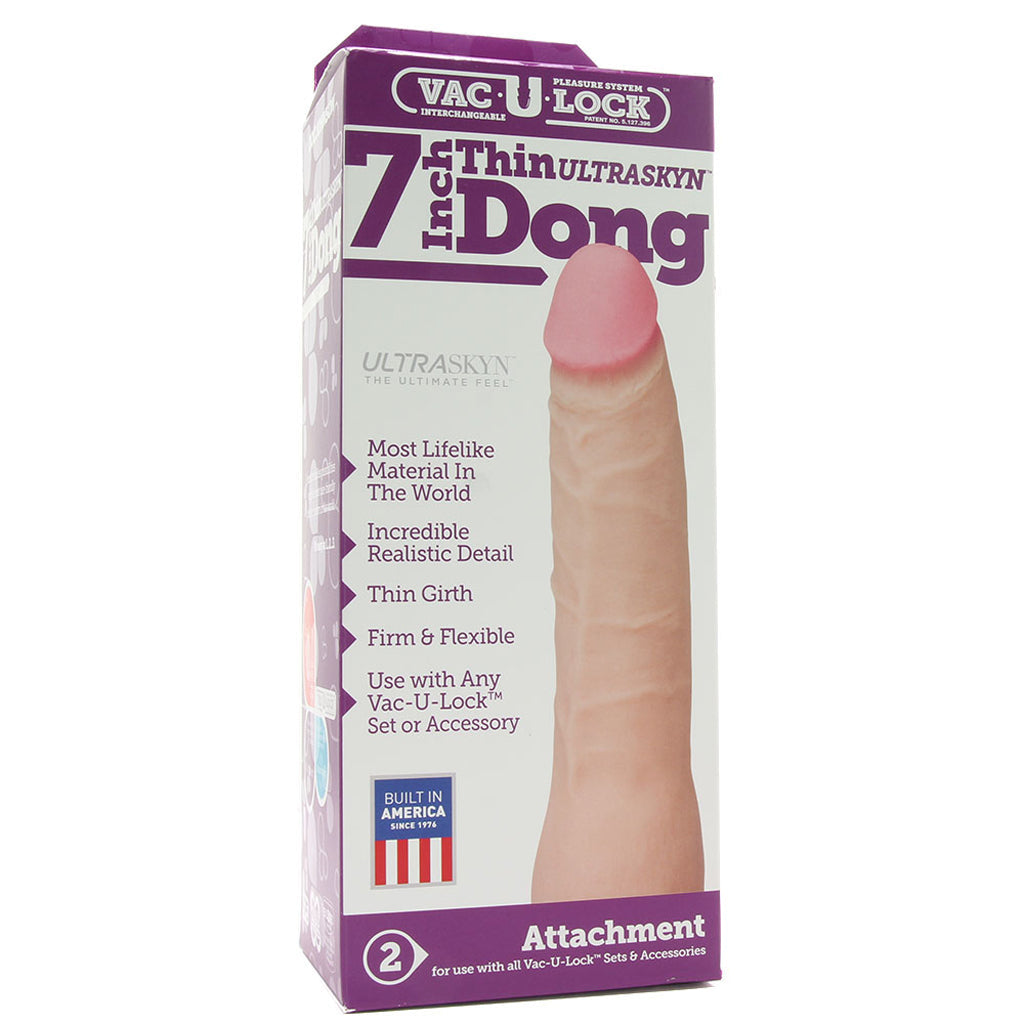 7 Inch Thin ULTRASKYN Vac-U-Lock Dildo in White Dildo Sex Toys > Realistic Dildos - Tophatter Daily Deals