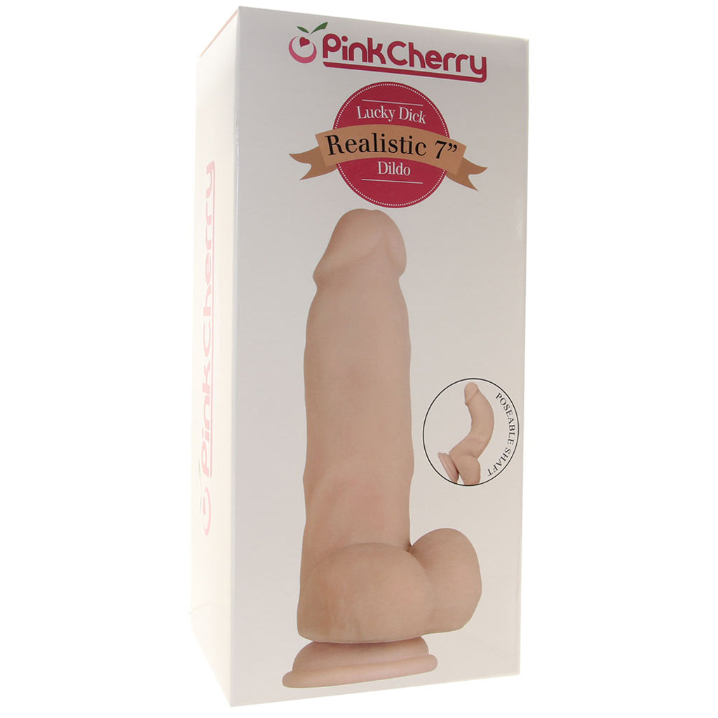 PinkCherry Lucky Dick Realistic 7 Inch Dildo - Tophatter's Adult Products Dildo Sex Toys > Realistic Dildos - Tophatter Daily Deals