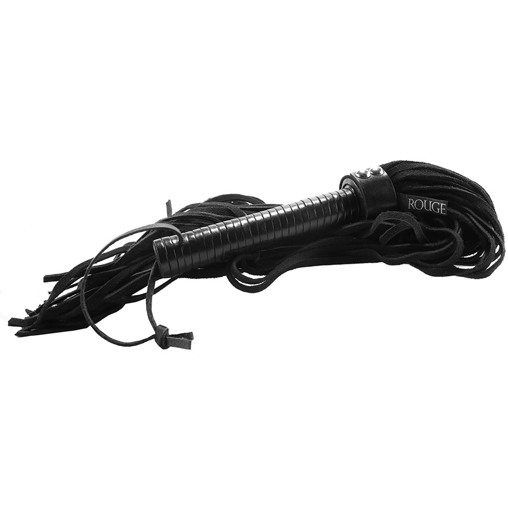 Long Suede Flogger in Black - Tophatter's Adult Products Bondage and Fetish > Whips and Crops - Tophatter Daily Deals
