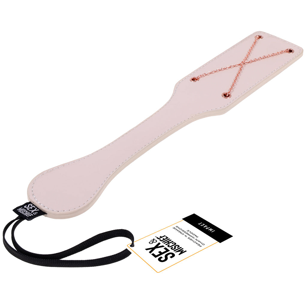 S&M Peaches 'n CreaMe Chain Impression Paddle - Tophatter's Adult Sex Toys Online Bondage and Fetish > Whips and Crops - Tophatter Daily Deals