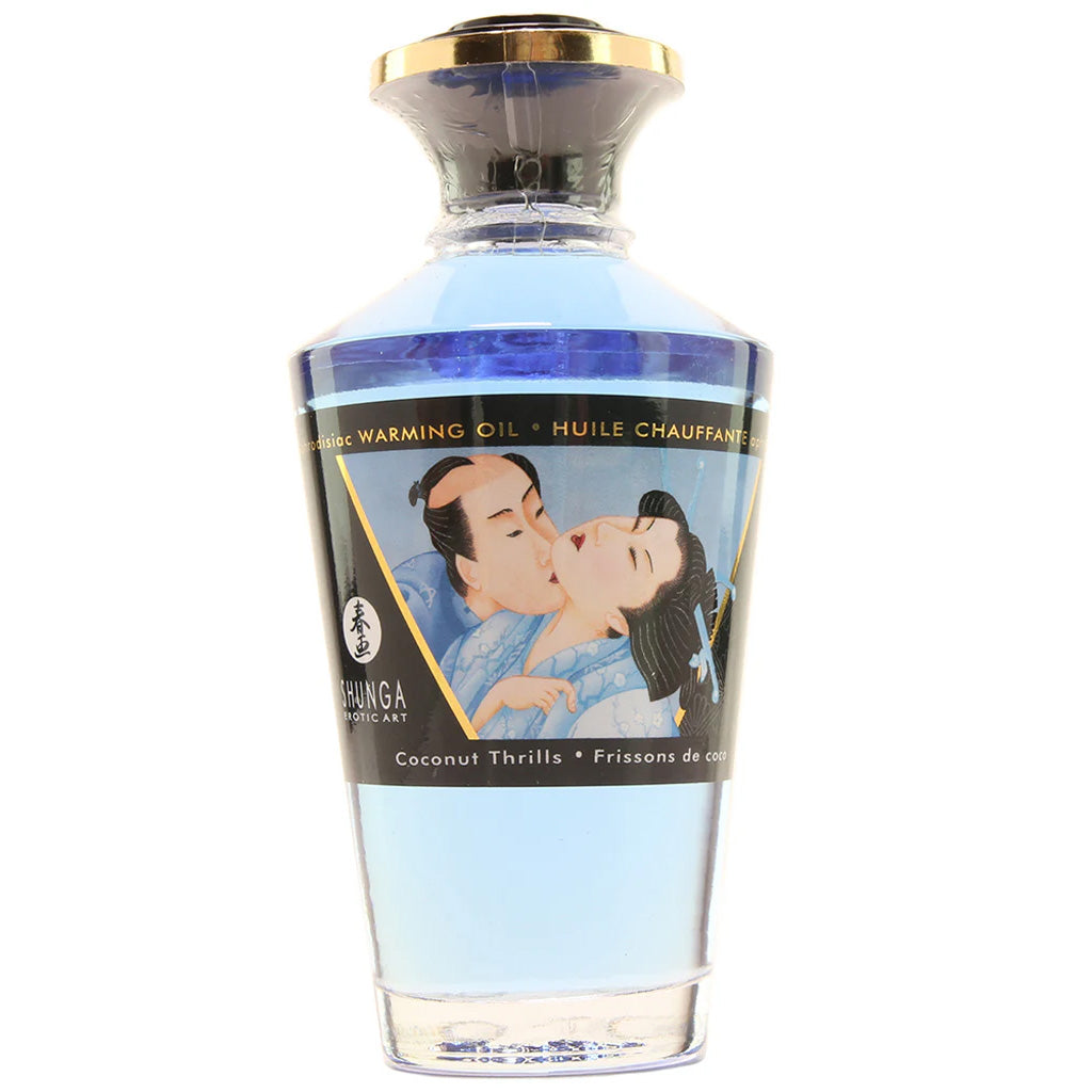 Aphrodisiac Warming Oil 3.5oz/100ml in Coconut Thrills - Tophatter's Adult Products Sensual Love > Massage - Tophatter Daily Deals