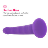 PinkCherry Premium 6.5 Inch Purple Silicone Wavy Dildo Dildo Sex Toys > G-Spot Dildos - Tophatter Daily Deals