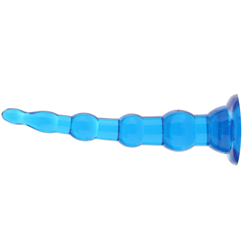 Blue Line 6.75 Inch Anal Beads With Suction Base - Tophatter's Adult Products Anal Sex Toys > Anal Beads - Tophatter Daily Deals