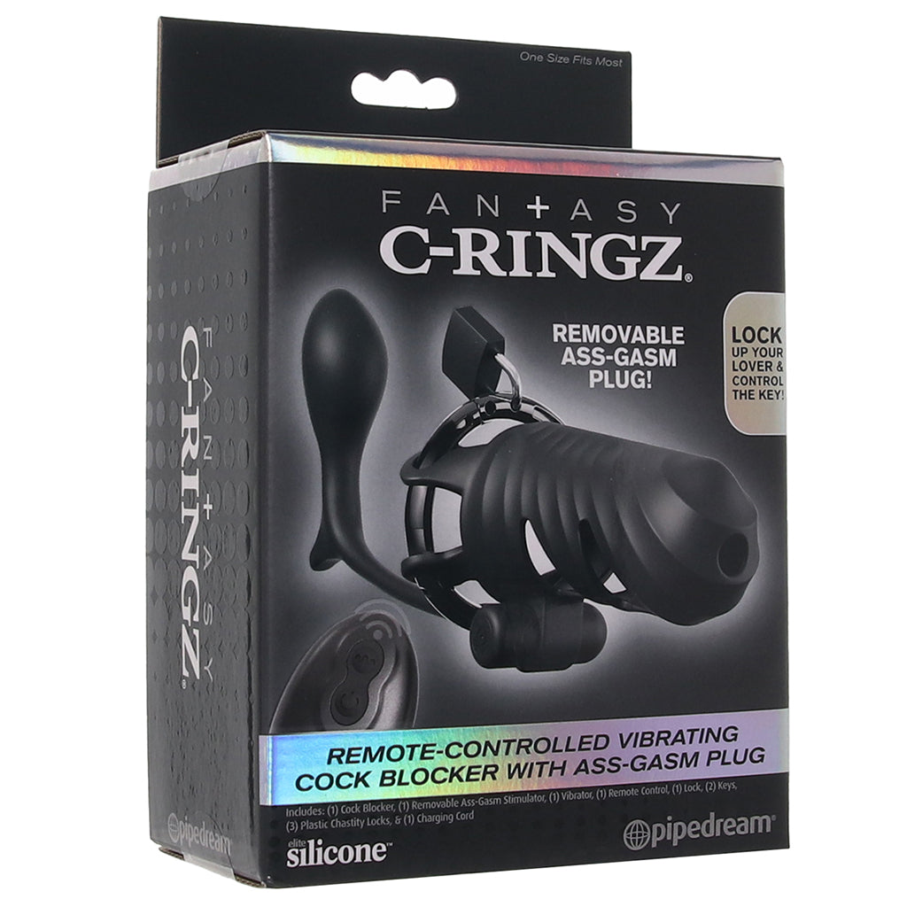 Fantasy C-Ringz Cock Blocker with Ass-Gasm Plug - Tophatter's Vibrator Deals Online Bondage and Fetish > Cock and Ball Devices - Tophatter Daily Deals