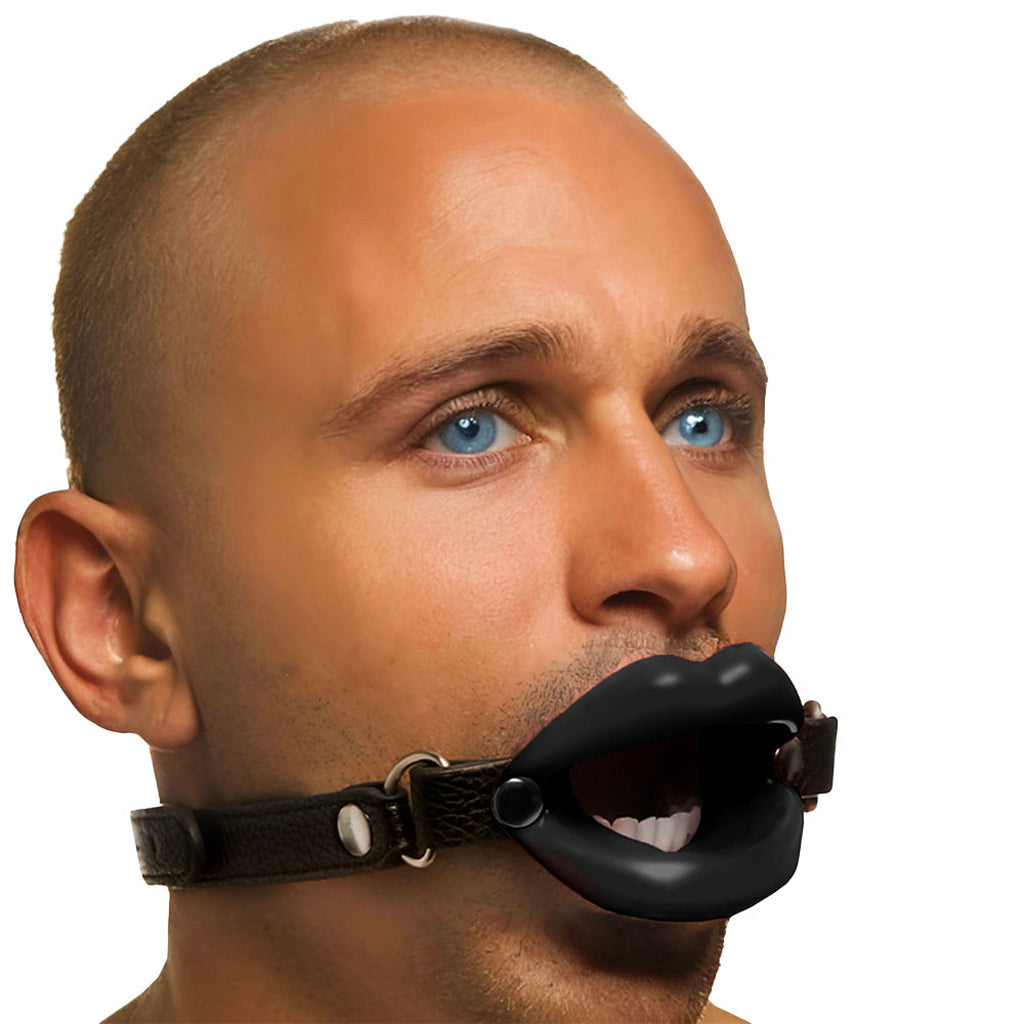 Master Series Juicy Lips Open Mouth Gag in Black - Wholesale Prices (Limited Deals)
