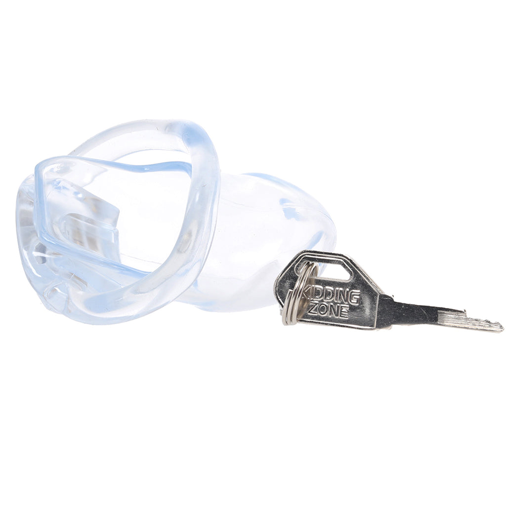 Lockmaster 3.5 Inch Side Lock Resin Cock Cage in Clear Bondage and Fetish > Cock and Ball Devices - Tophatter Daily Deals