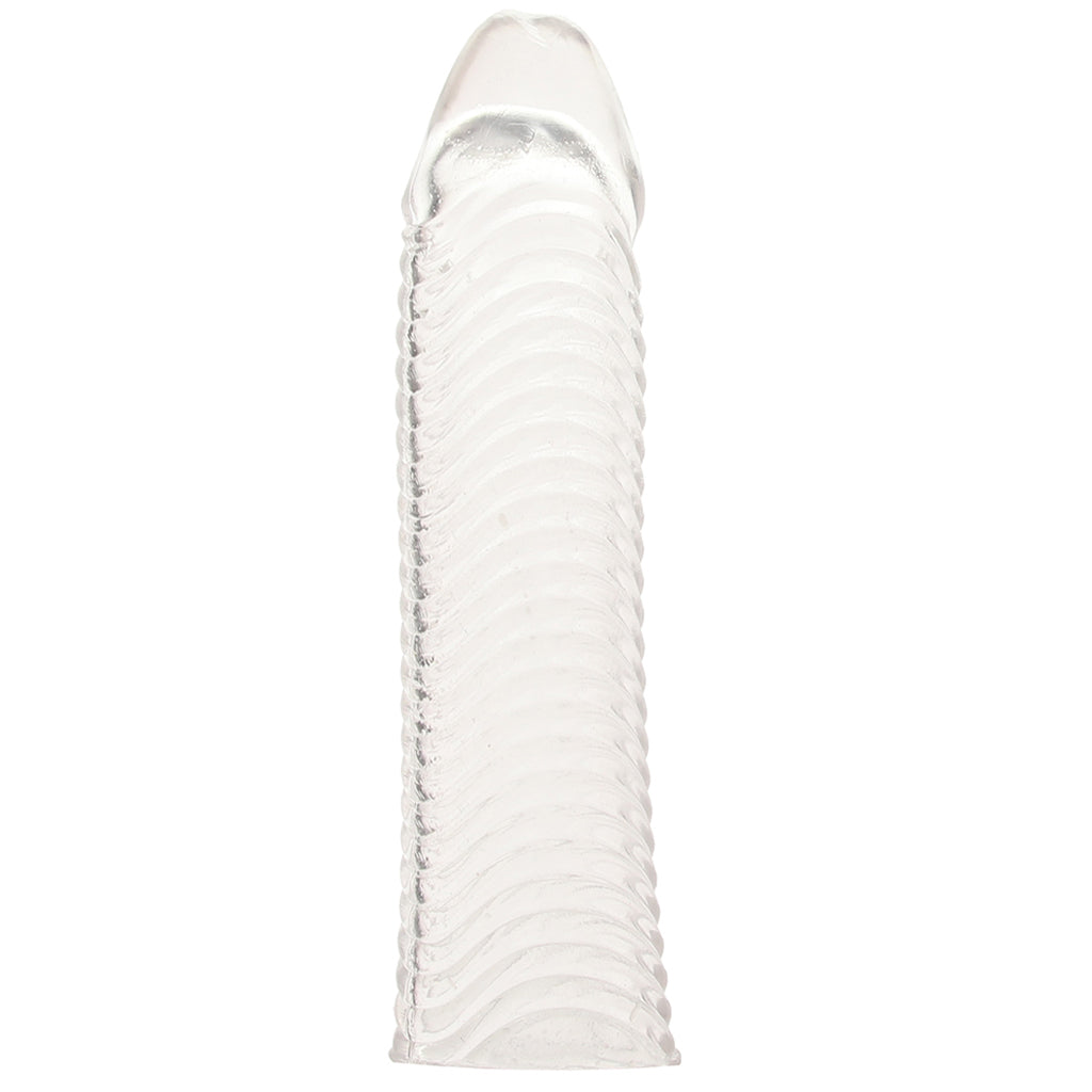 Blue Line 6.5 Inch Wavy Ribbed Penis Extension Sleeve - Tophatter's Adult Sex Toys Online Male Enhancement > Extenders and Sleeves - Tophatter Daily Deals