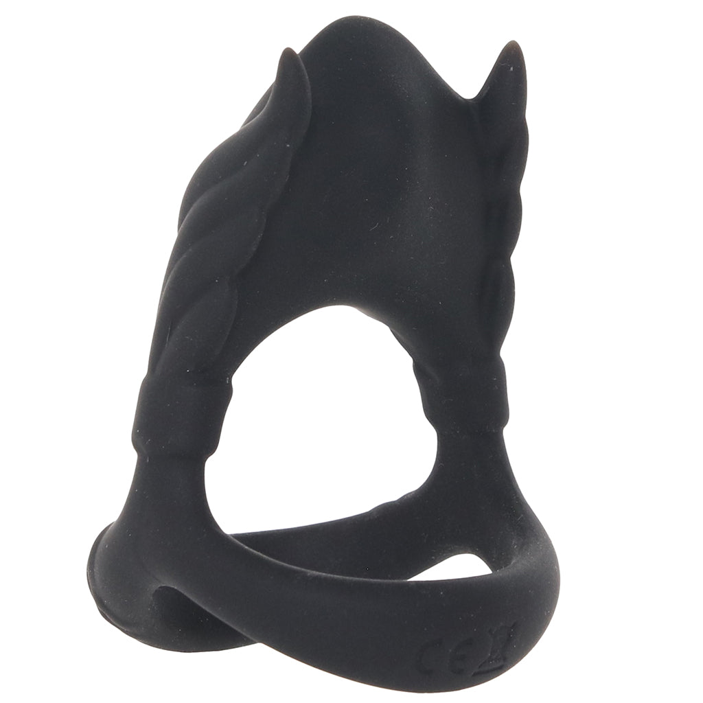 Rocky Silicone Vibrating Dual C-Ring Cock Rings - Tophatter Daily Deals