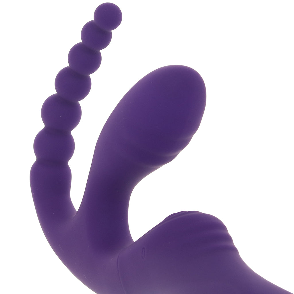 Playboy Hug It Out Strapless Strap-on Vibe - Tophatter's Adult Sex Toys Online Vibrators > Strap-On & Wearable - Tophatter Daily Deals